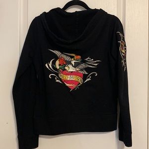 Harley Davidson Vintage Women's Black Zippered Hoody